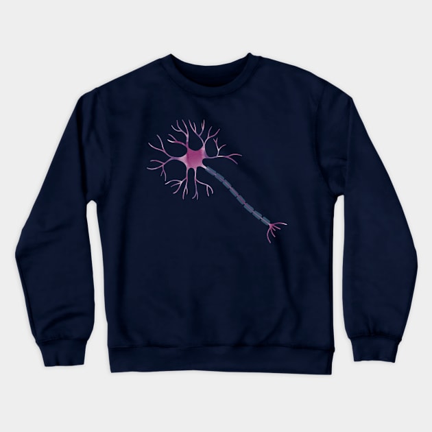 Watercolor Purple Neuron Crewneck Sweatshirt by the-bangs